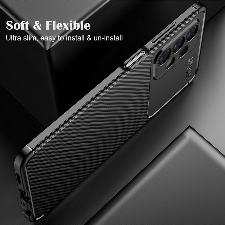 Ốp điện thoại LENUO TPU sợi carbon cho Samsung A53 A23 A73 A52 A52S A04S A14 A34 A32 A13 A33 A50 A71 A50S A30S 4G A22
