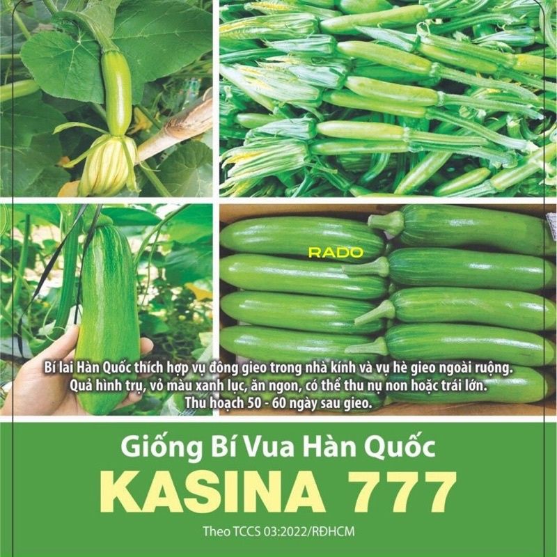 Hạt Giống Bí Vua Hàn Quốc KASINA 777, đóng gói 5 hạt