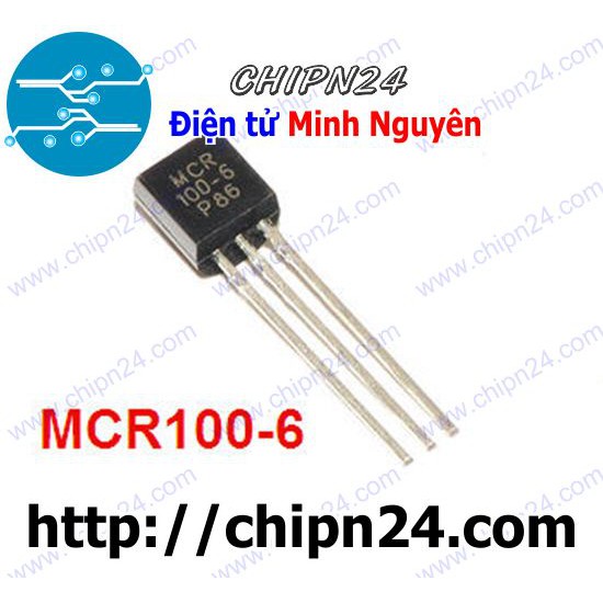 [10 CON] Triac SCR MCR100-6 TO-92 0.8A 400V (MCR100)