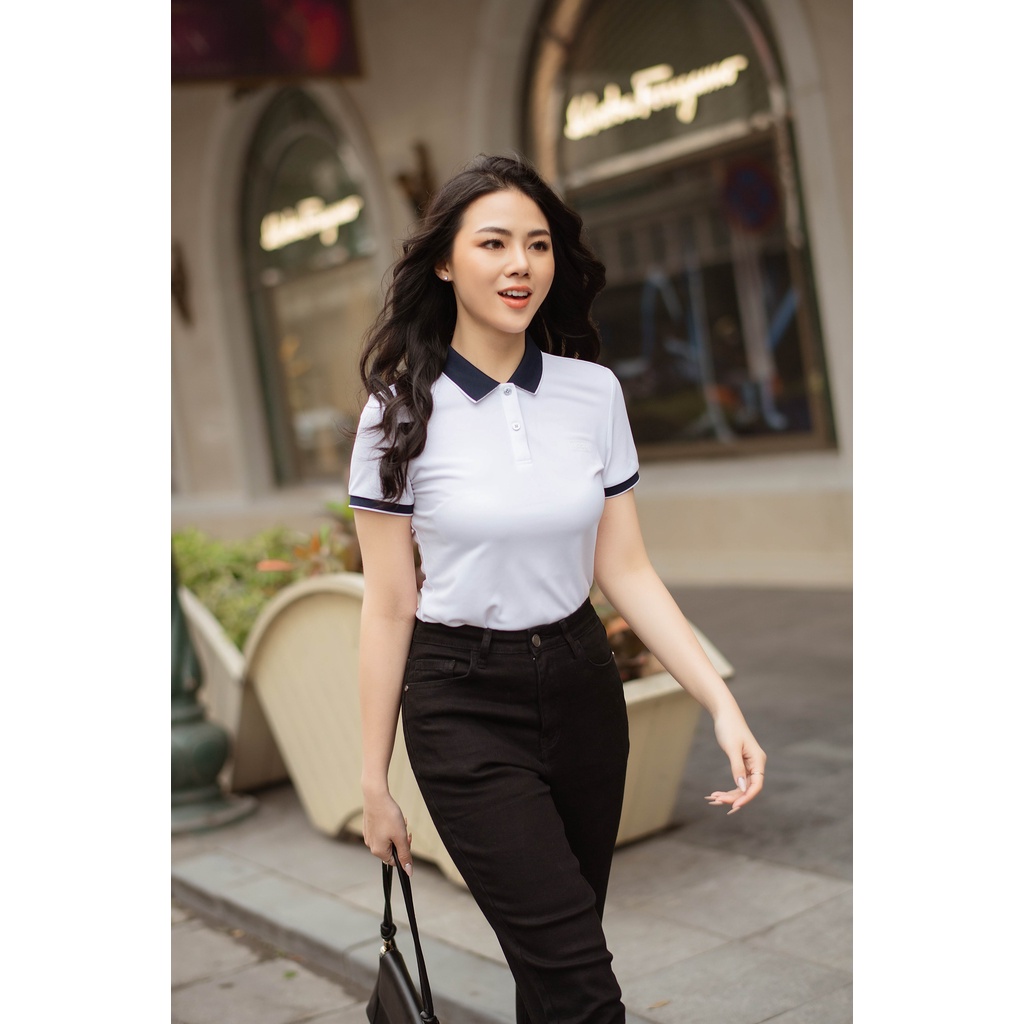 Áo Polo Nữ Cafe Phối Nẹp Thun Cotton Co Giãn, Thấm Hút Mồ Hôi Mã: APN3700