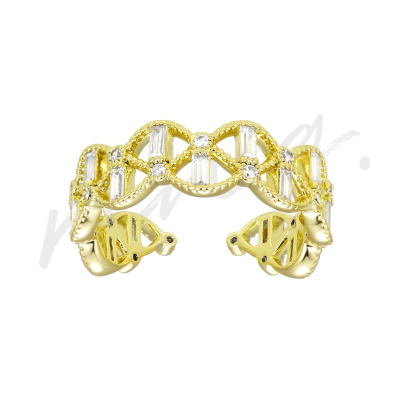 Nhẫn Nữ Mạ Vàng, Đính Đá Zircon Trang Nhã Sang Trọng, XPN27