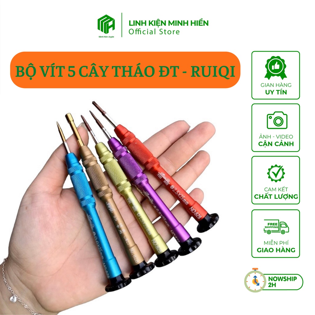 Bộ vít 5 cây, 5 đầu mở tất cả ốc iPhone & Samsung