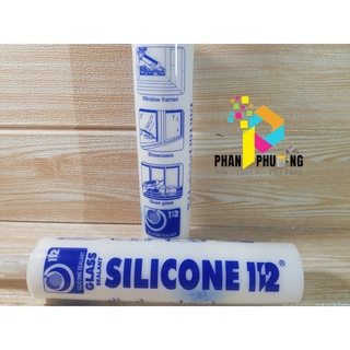 Keo silicon 112 màu trắng trong