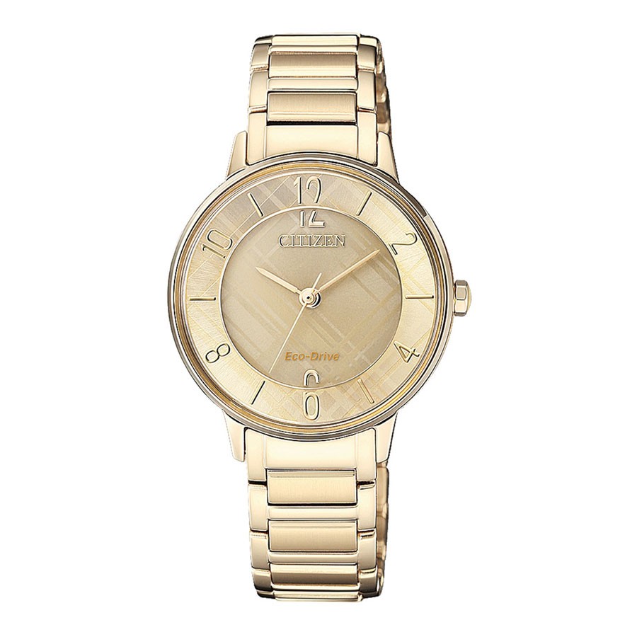 Đồng Hồ Nữ Citizen Dây Thép Không Gỉ EM0523-86P - Mặt Vàng