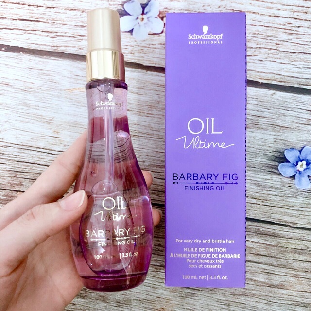 Tinh dầu dưỡng tóc Schwarzkopf OIL Ultime Barbary Fig Finishing Oil cho tóc khô hư tổn 100ml (màu tím)