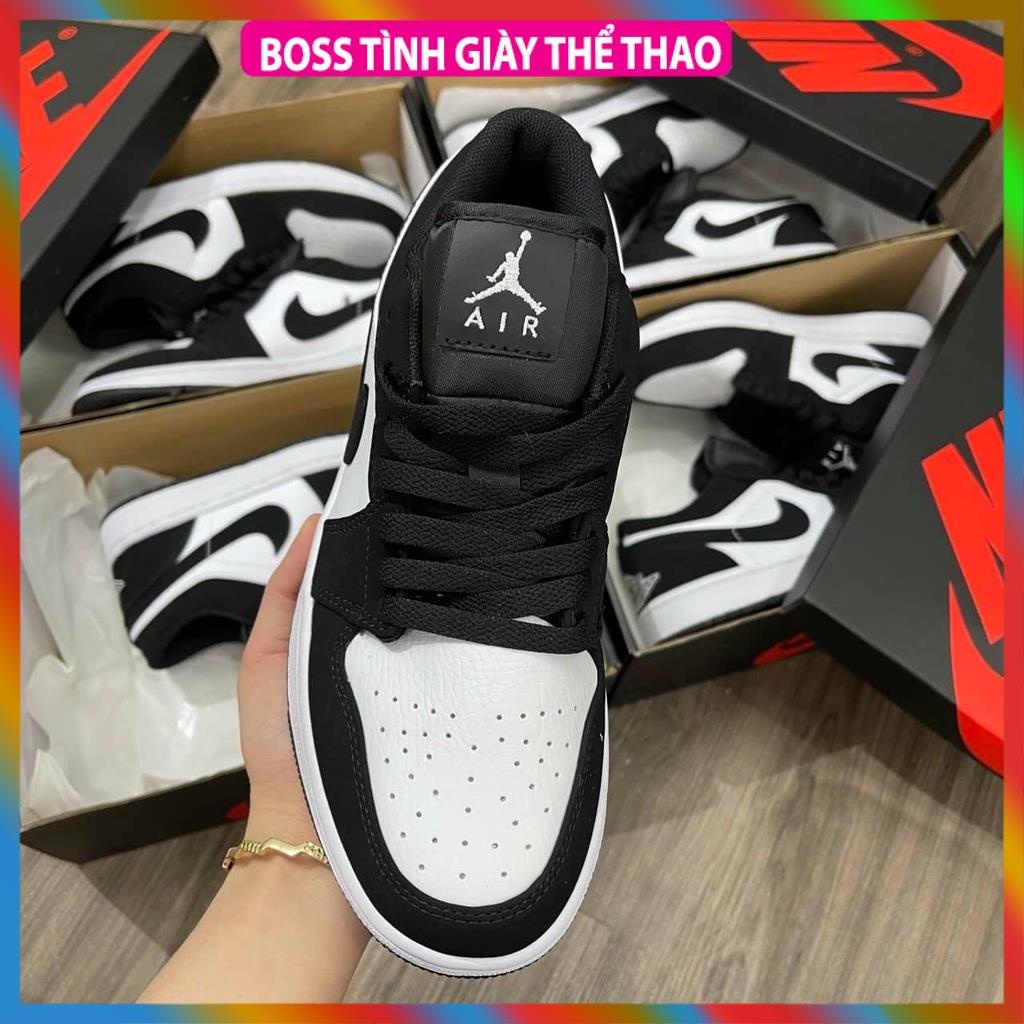 Giày JORDAN 1 Low đen trắng , Giày Sneaker 𝐉𝐎𝐃𝐀𝐍 1 Panda THẤP CỔ Màu Đen Trắng-Tình