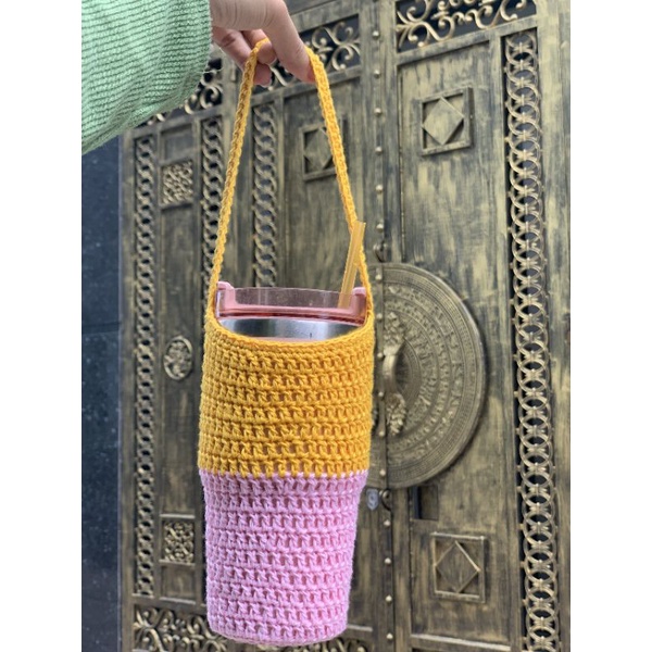 Túi đựng ly handmade - Yeti cover crochet by Min