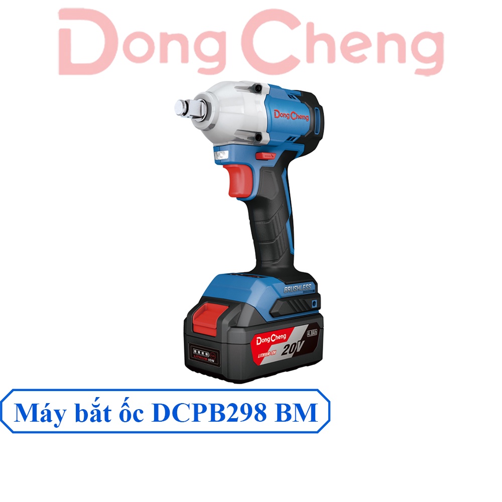 Máy Bắt Ốc Dùng Pin Dongcheng DCPB298 BM Động Cơ Không Chổi Than Tặng Kèm 2 Pin