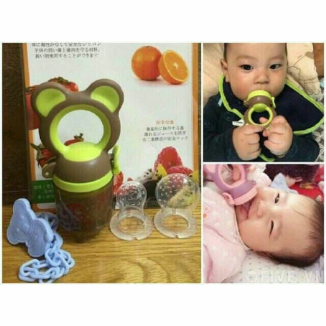Túi nhai ăn dặm chống hóc cao cấp GB Baby/SAMI (tặng kèm túi nhai và dây đeo cho bé)
