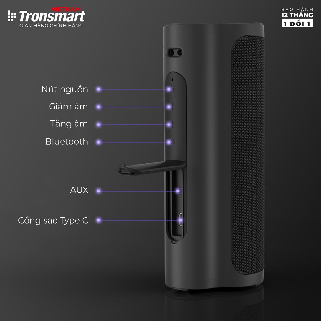 Loa Bluetooth 5.0 Tronsmart Force 2 - IPX7 - 30W - Chip Qualcomm QCC3021 - Hàng chính hãng - Bảo hành 12 tháng 1 đổi 1