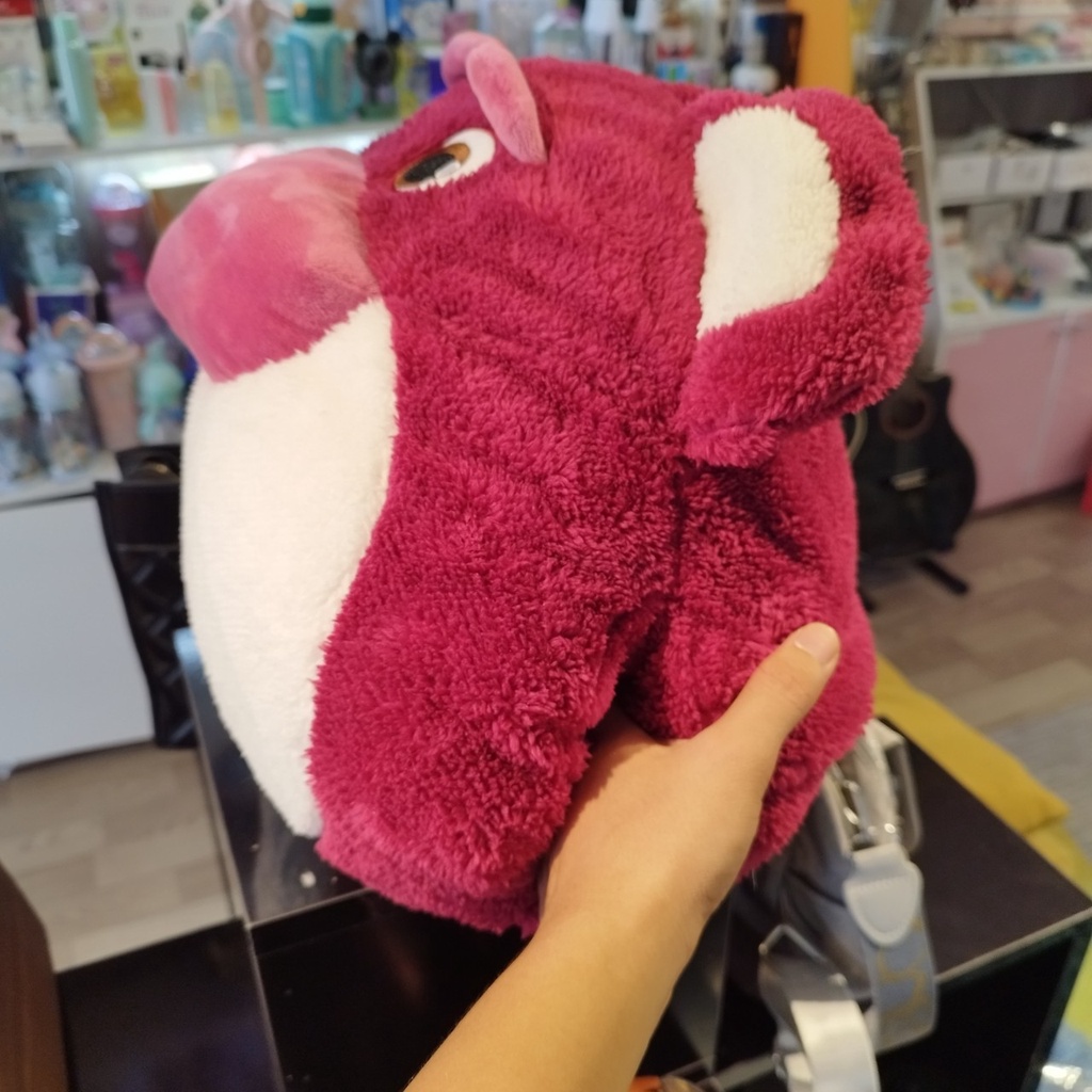 Gối gấu dâu Lotso tặng kèm mền, Gấu bông kèm chăn dễ thương hàng cao cấp mẫu hot 2022