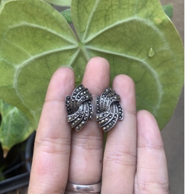 Bông tai vintage màu đồng đen siêu đẹp | 2hand japan