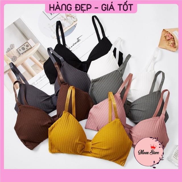 Áo Lót Nữ ,Áo Bra Nữ Cotton Tăm Nơ Điệu Có Đệm Không Gọng Mã 9932