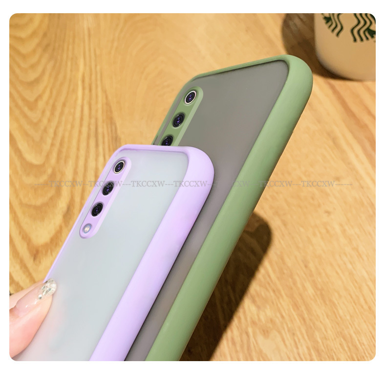 Ốp điện thoại trong suốt mờ chống sốc bảo vệ camera cho Xiaomi Mi A3 9 Lite Mi CC9 CC9mt CC9e