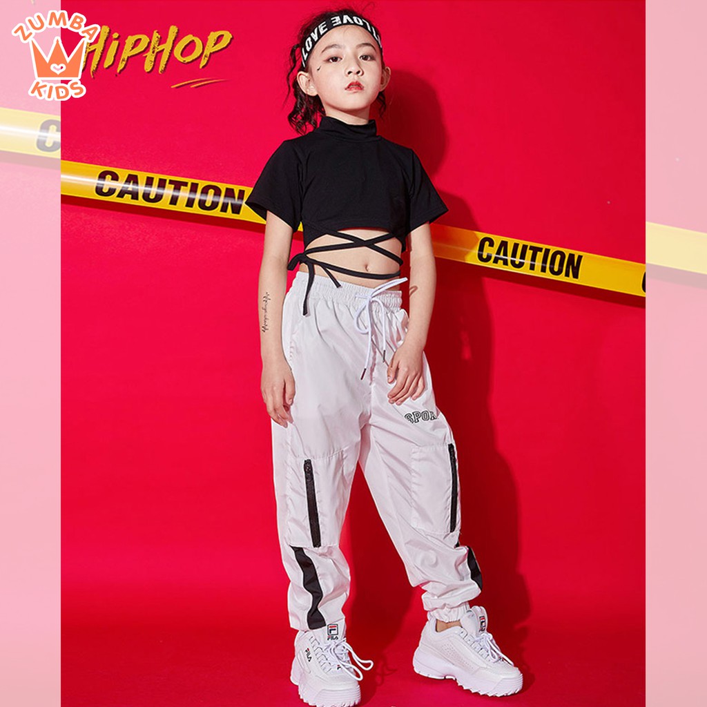 Trang phục nhảy hiện đại trẻ em | Set sport croptop dây