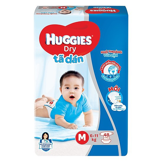 Tã/bỉm dán Huggies M48/L42/Xl38