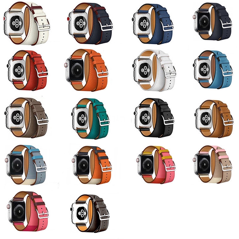 【Apple Watch Strap】Dây đeo da thay thế cho đồng hồ thông minh Apple watch series 6 se 5 4 3 2 1 42mm 38mm