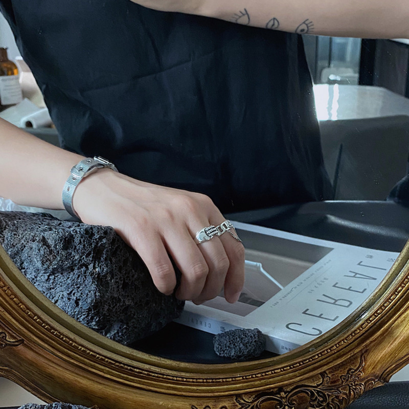 Nhẫn Dây Xích Vũ Trụ 1910024Nhẫn Hở Dễ Phối Đồ Phong Cách Hip Hop Cá Tính