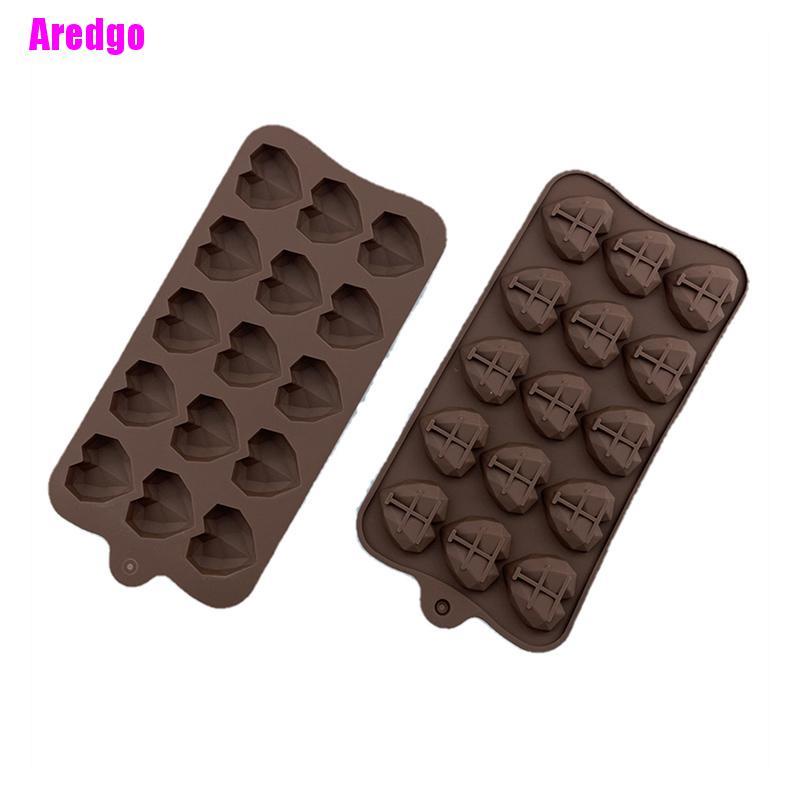 Khuôn Silicone Làm Bánh Kẹo Hình Trái Tim 15 Ngăn