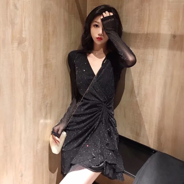 [SẴN] Váy kim sa thắt eo