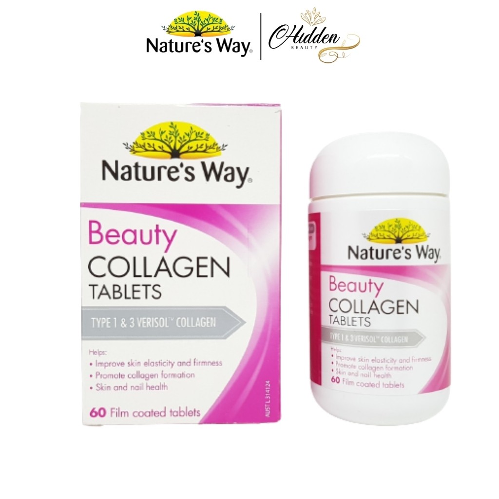Viên uống đẹp da Nature's Way Beauty Collagen Booster Nature's Way 60 viên - Hidden Beauty | Thế Giới Skin Care
