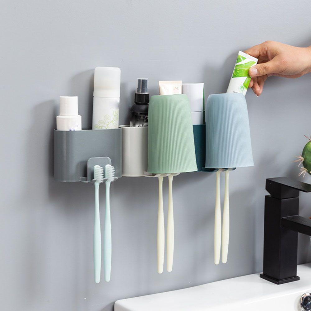 Giá Đỡ Bàn Chải Đánh Răng / Cốc Súc Miệng Gắn Tường Tiện Dụng Cho Phòng Tắm