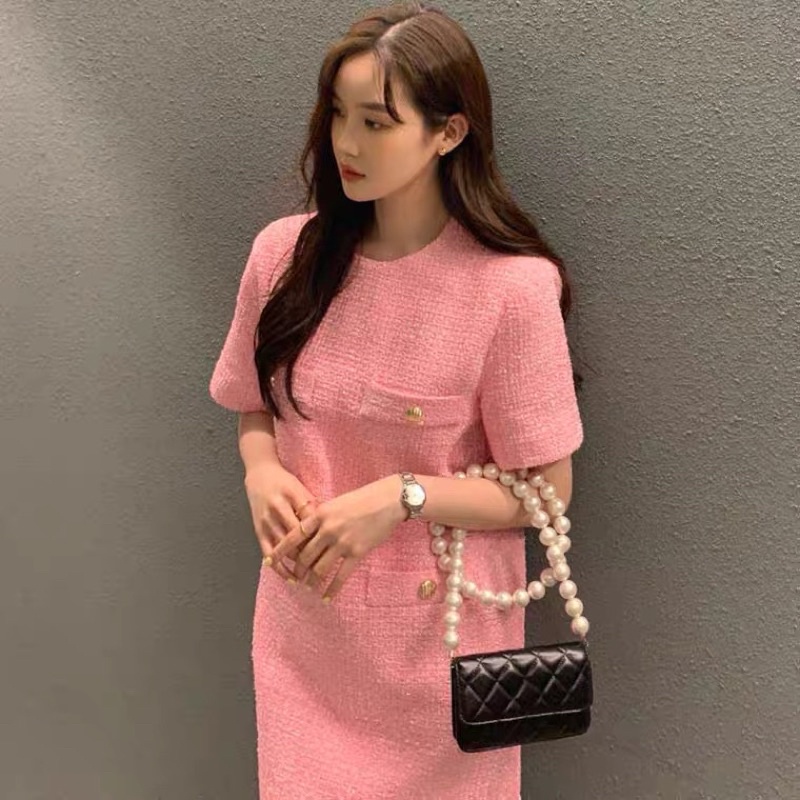 Đầm Dạ Tweed Suông Thiết Kế Đơn Giản Sang Trọng