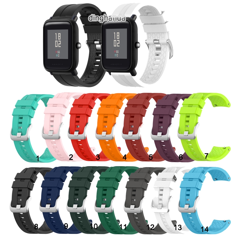 Dây Đeo Silicon 20mm Cho Đồng Hồ Thông Minh Huami Amazfit Bip Lite Bip S U Bip 3 pro