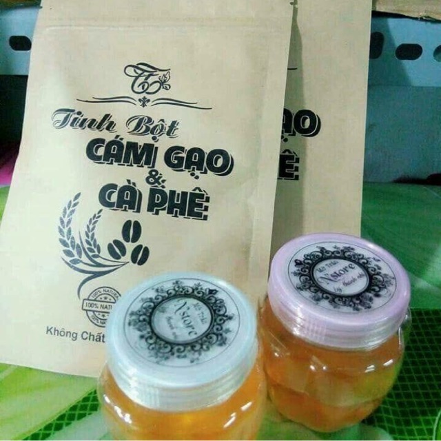 Cám gạo cà phê tẩy da chết