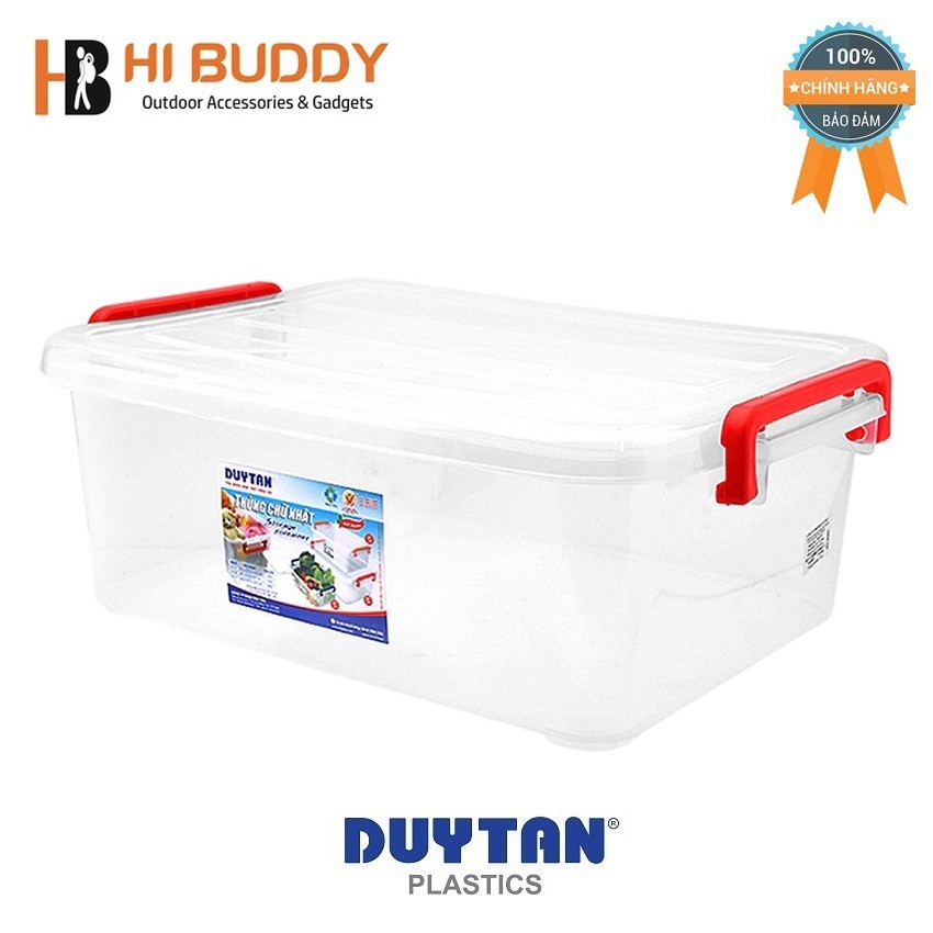 Combo 5 Thùng chữ nhật Duy Tân 30L Trong suốt 56.4 x 37.9 x 20.5 cm No.H117