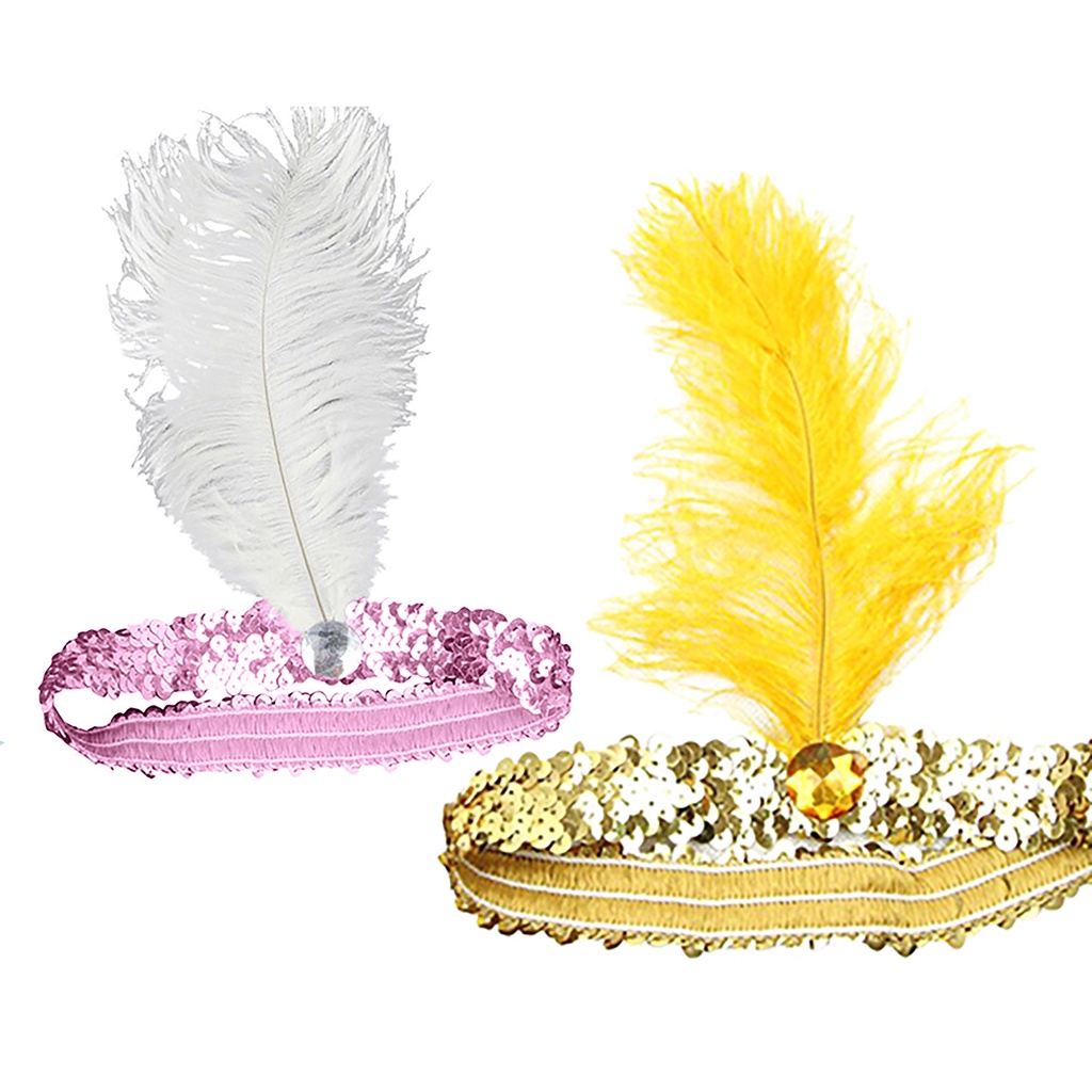 Băng đô phối lông vũ thời trang sành điệu cho nữ