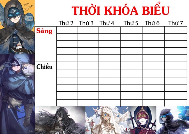 Thời khoá biểu Game ldentity V, thời khoá biểu ldentity V nhiều thành viên