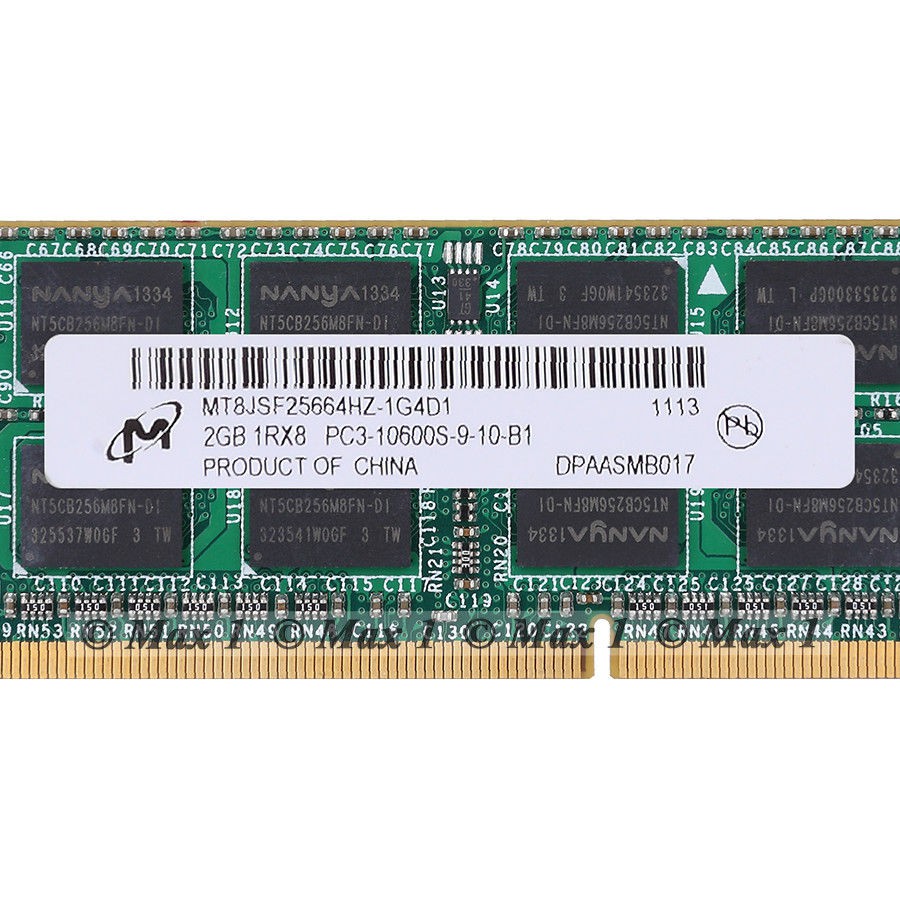 Ram Laptop Ram Micron DDR3 2G PC3-10600s Bus 1333 Mhz BH 60 Tháng | WebRaoVat - webraovat.net.vn