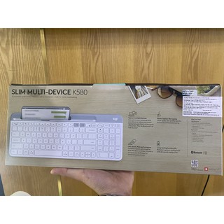 Bàn phím không dây Wireles, Bluetooth Logitech K580 trắng