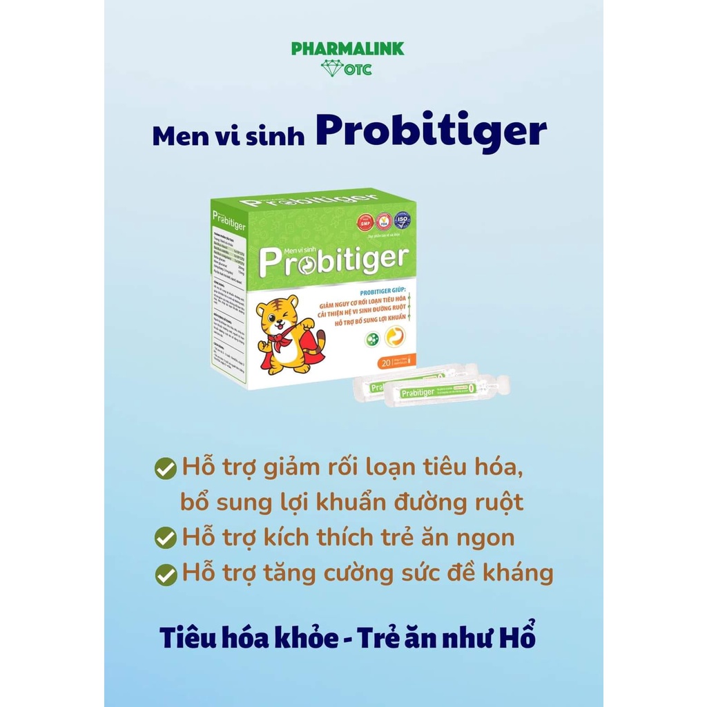 Men vi sinh Probitiger, Tăng đề kháng, Bổ sung lợi khuẩn, Giảm nguy cơ rối loạn tiêu hóa cho bé