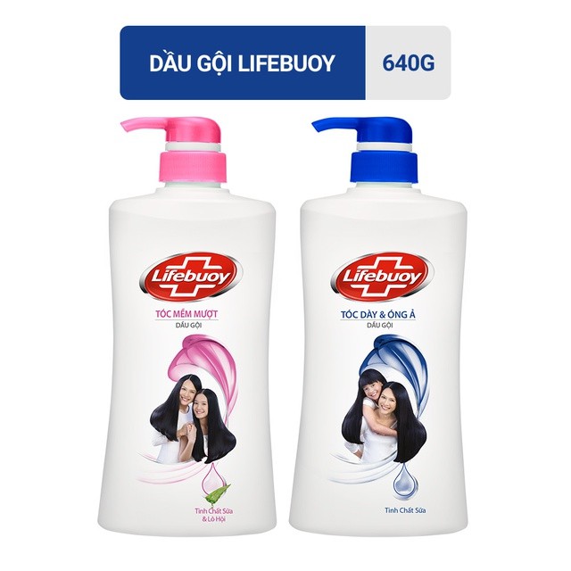Dầu gội Lifebuoy Dưỡng tóc / Mềm mượt Chai 640g