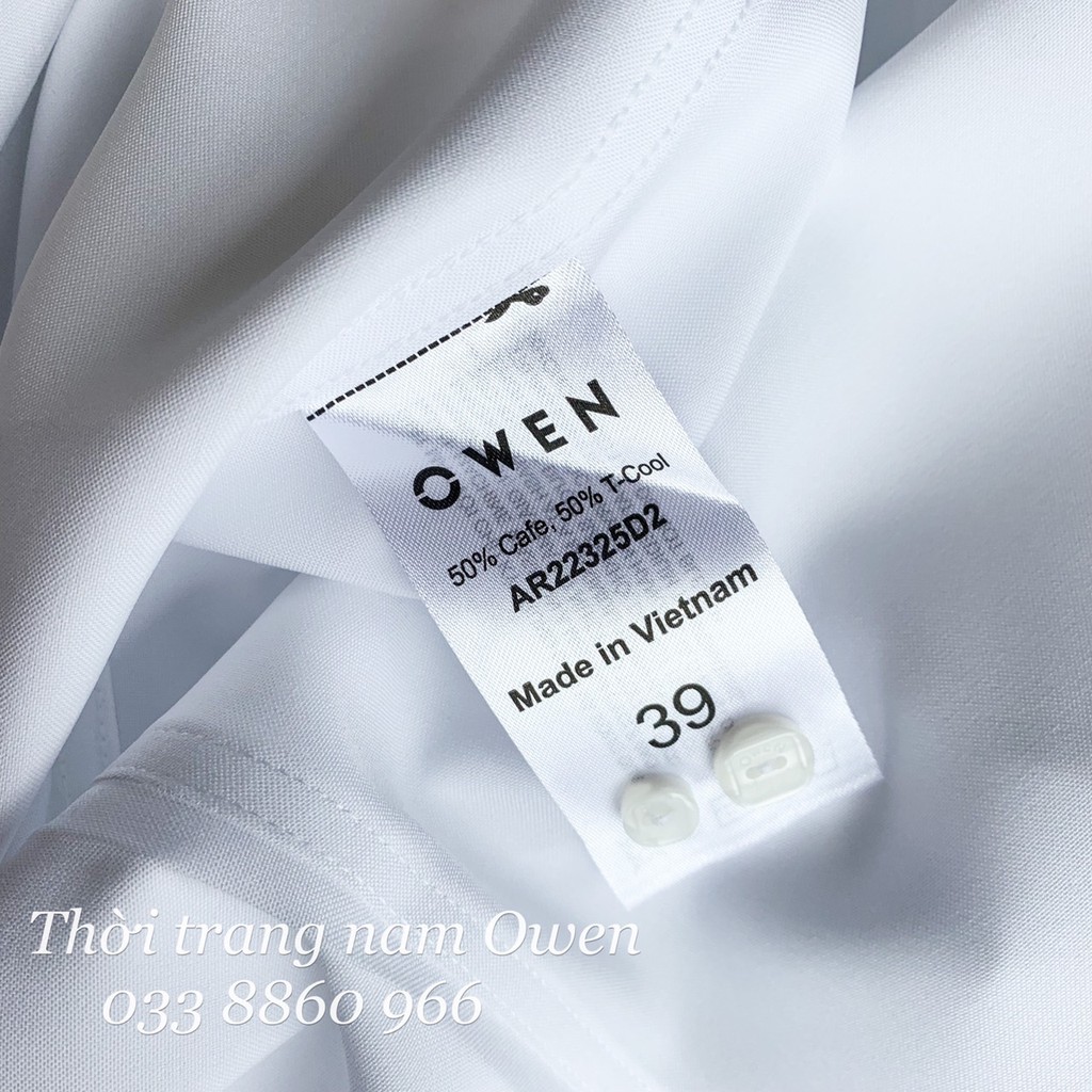OWEN - Áo sơ mi trắng dài tay Owen chất Cafe  - Áo sơ mi trắng dài tay