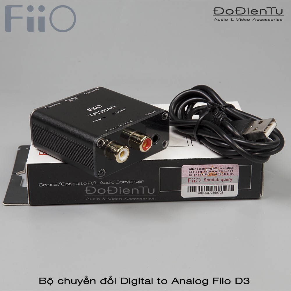 [Xã Hãng] Fiio D03K ( fiio D3 )- Bộ chuyển đổi âm thanh cáp quang optical sang bông sen