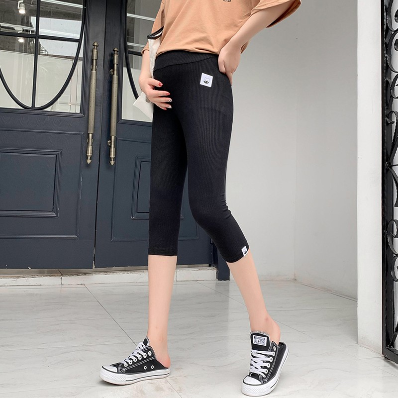 Quần legging lửng lưng cao thời trang dành cho bà bầu