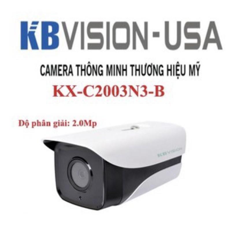 Camera IP KBVISION KX-C2003N3-B (3.6mm) 2.0 megapixel