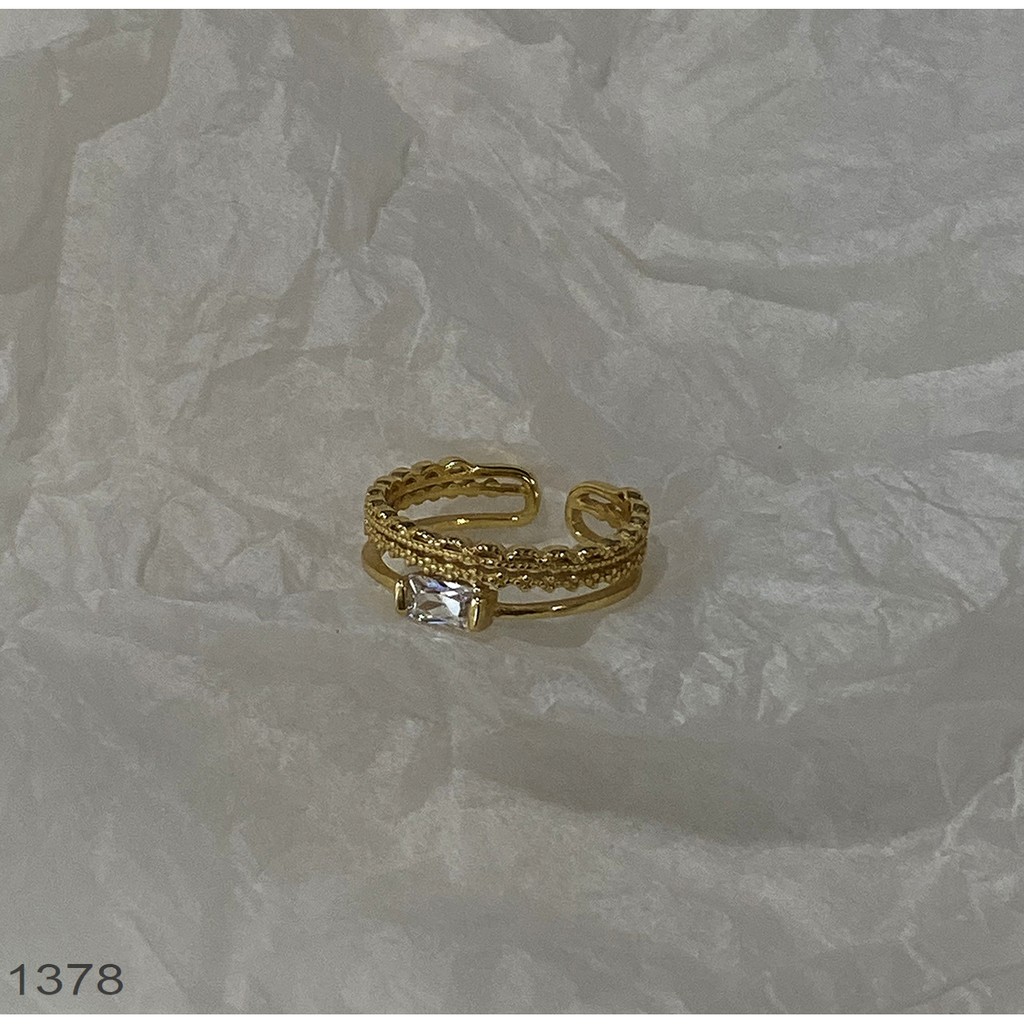 Nhẫn Bạc Eleanor Mạ Vàng 14K Phong Cách Retro Cổ Điển + Tặng Khăn Lau Bạc Cao Cấp - SP001378