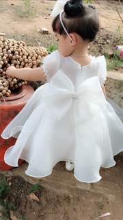 Váy công chúa cho bé 1 đến 2 tuổi Nhung Nguyễn Váy Đầm Công chúa Bé Gái Cao Cấp Tặng Kèm Cài