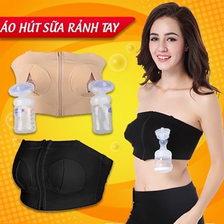 Áo hút sữa rảnh tay công nghệ Mỹ CÓ DÂY ĐEO ôm chặt bầu ngực hút sữa dễ dàng chất vải xịn mịn
