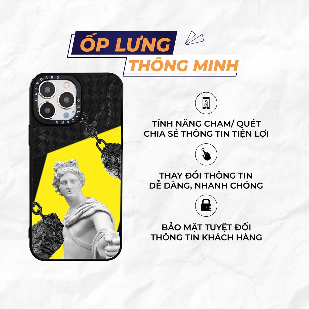 Ốp lưng thông minh ONLYCARD_David_17/Dành cho các dòng IPhone 7/7plus/8/8plus/x/xr/xs/11/12/13/14/pro/promax