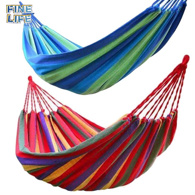 280*80cm 2 Persons Striped Hammock Outdoor Leisure Bed Thickened Hanging Bed