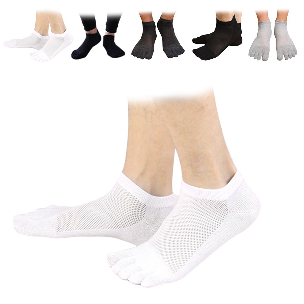 Tất cotton lưới thể thao 5 ngón cho nam