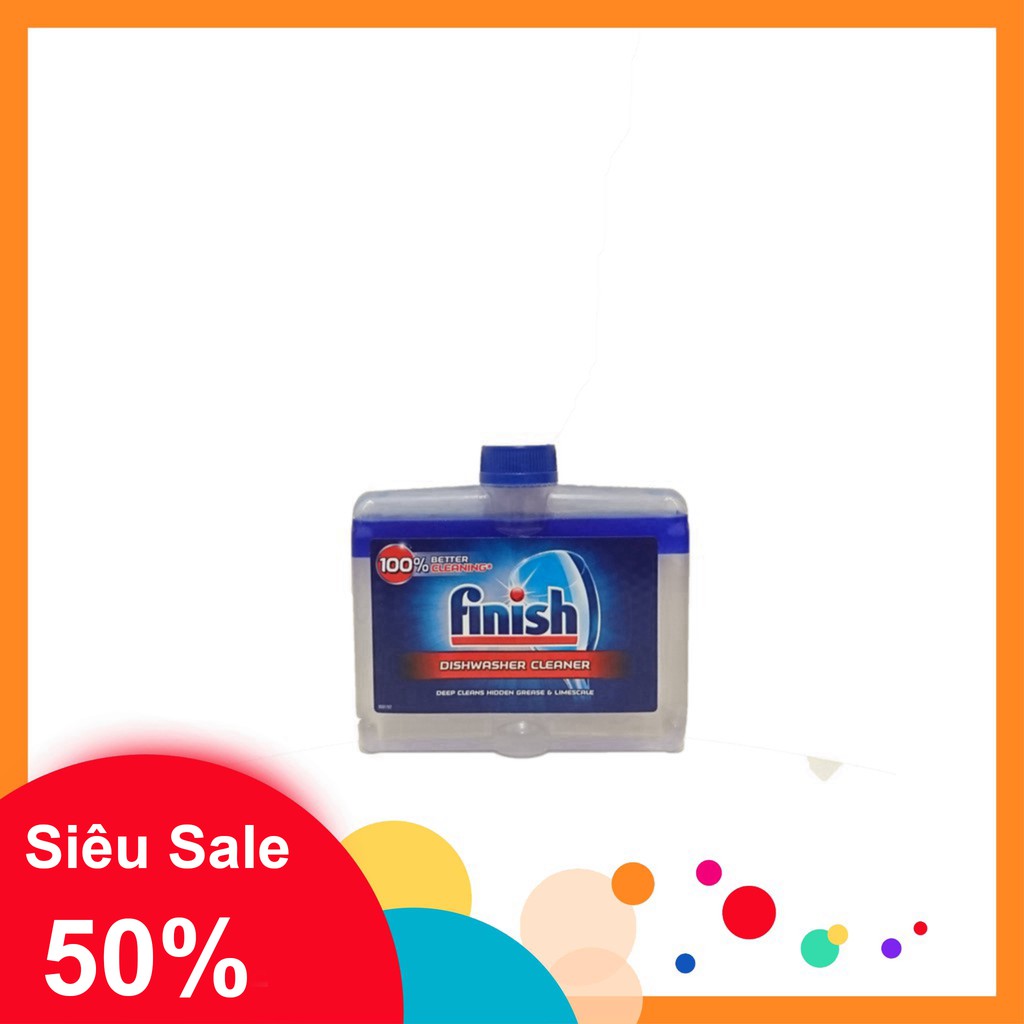 Dung dịch vệ sinh máy rửa bát chai 250ml Tặng thêm 100g Muối rửa bát Finish