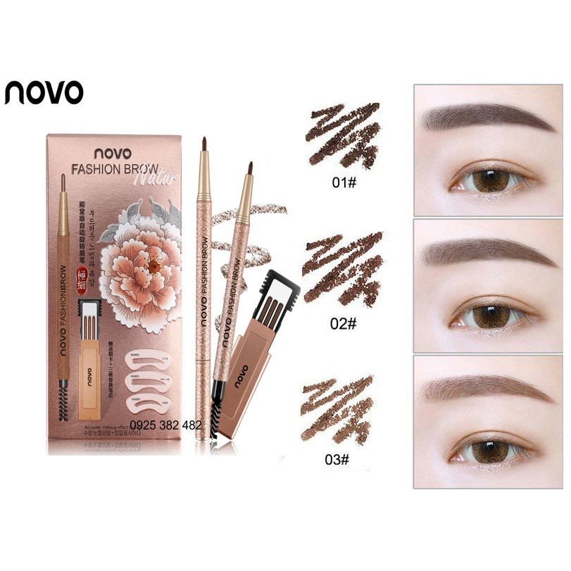 Bộ Chì Mày Định Hình 3 Kiểu Novo Fashion Brow | BigBuy360 - bigbuy360.vn