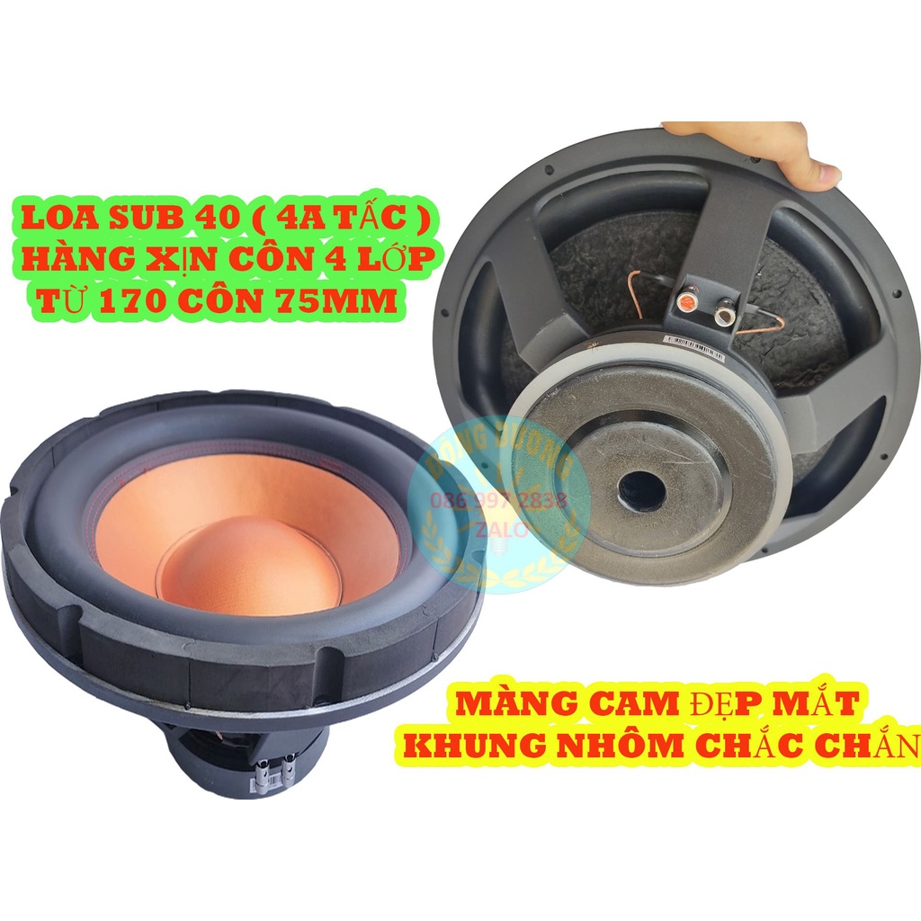 LOA BASS SUB 40 MARTIN CÔN 76MM MÀNG CAM CAO CẤP - GIÁ MỘT LOA 1532