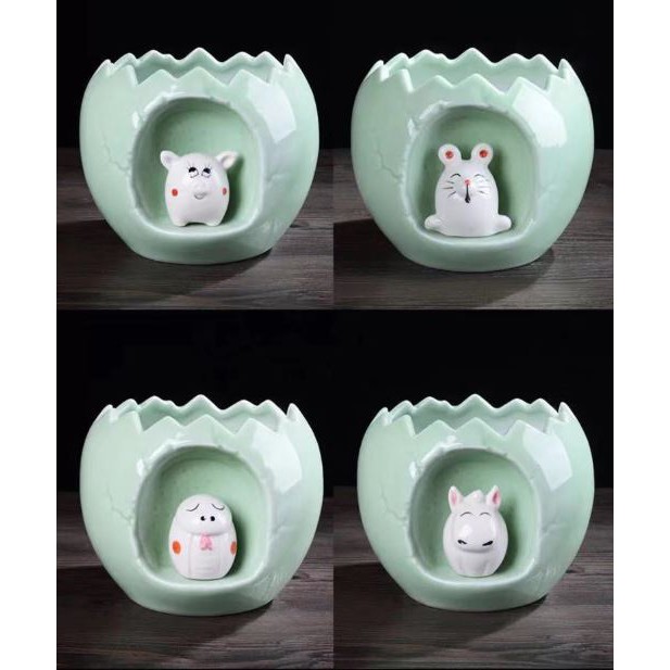 Chậu trồng cây ngôi nhà hà mã- Chậu trồng cây cảnh TC026